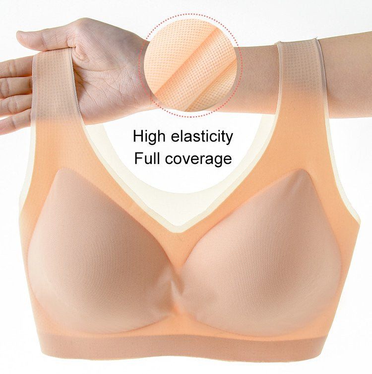 💕Ειδική προσφορά περιορισμένης διάρκειας💕【5 τεμάχια 】🔥[M-5XL] Εξαιρετικά λεπτό σουτιέν χωρίς ραφή Ice Silk