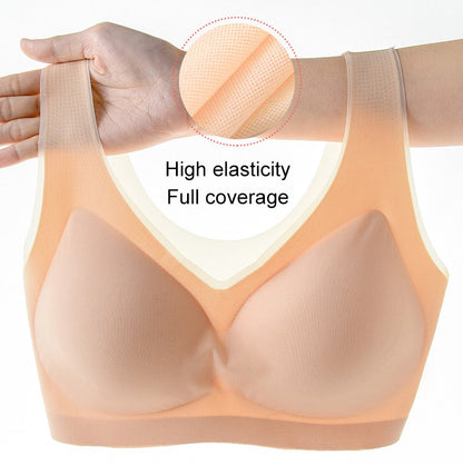 💕Ειδική προσφορά περιορισμένης διάρκειας💕【5 τεμάχια 】🔥[M-5XL] Εξαιρετικά λεπτό σουτιέν χωρίς ραφή Ice Silk