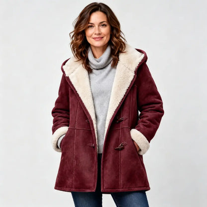 🐏🥼50% kedvezmény💖 Elegáns és meleg női velúr kabát polár béléssel, S–5XL méretben, hétköznapi télikabát