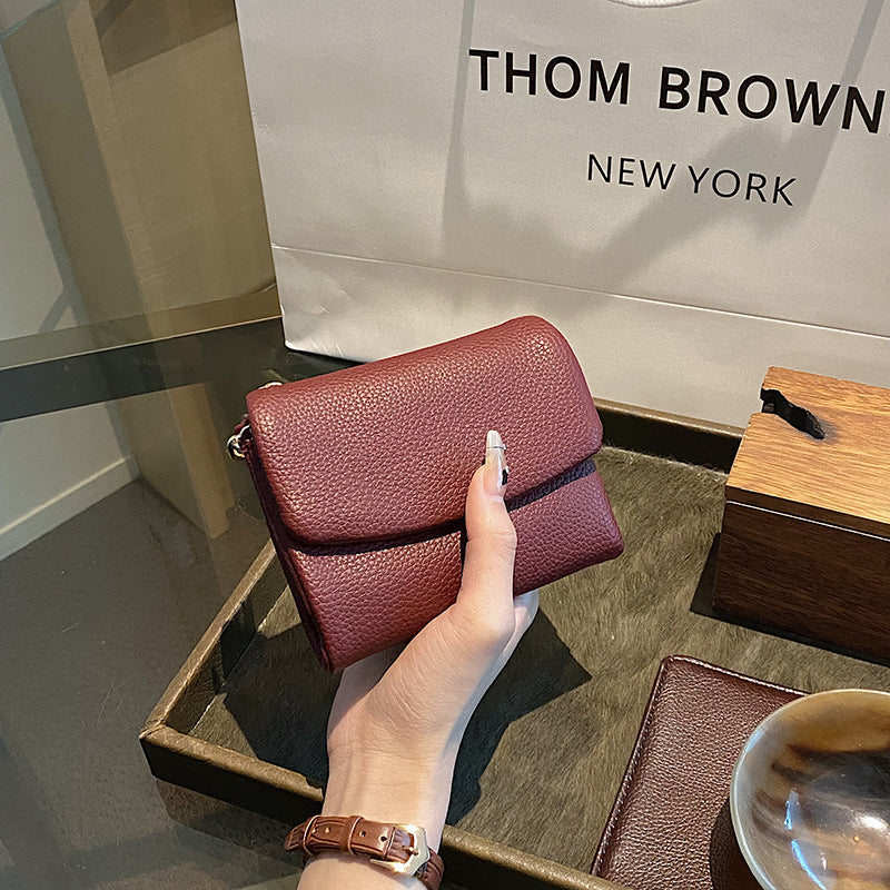 🔥⏰Unisex denarnica Pebble iz pravega usnja z RFID zaščito🔥