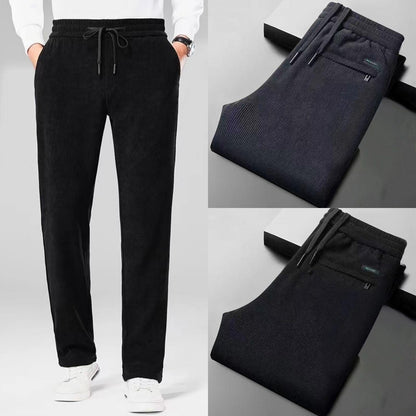 🔥【Kup jeden, drugi gratis】Męskie spodnie ocieplane i pogrubiane — jesienno-zimowe, duży rozmiar, casual (M-5XL)