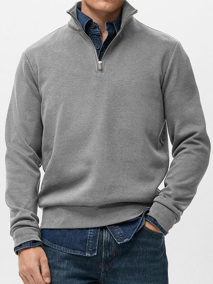 👔【S-5XL】🔥Νέα ανδρική φούτερ με όρθιο γιακά, άνετη και χαλαρή εφαρμογή, σχέδιο με μισό φερμουάρ