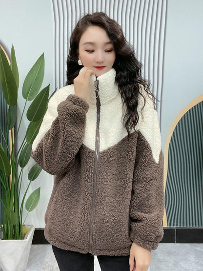 🔥【M-4XL】🐏Зимно яке с подплата и удебеляване, памучно яке, удебелено памучно яке с агнешка вълна за топлина.