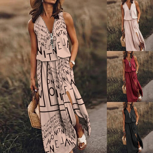 ✨Ostatni dzień – 50% zniżki! 【S–5XL】 Letnia modna damska sukienka z nadrukiem – przewiewny i wygodny materiał. ✅ Płatność za pobraniem.