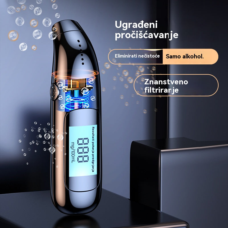 🔥🍷 Visokoprecizni prijenosni alkotester – izmjerite prije vožnje i izbjegnite vožnju pod utjecajem alkohola