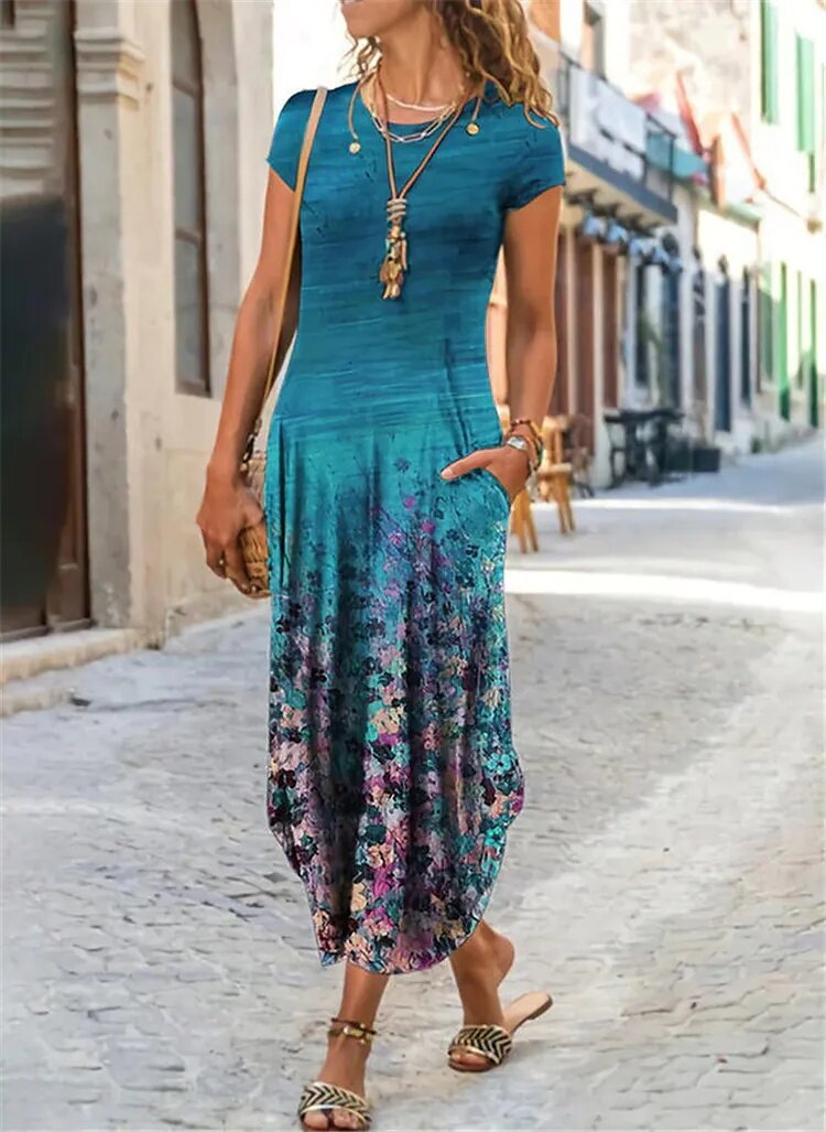 🔥Poslední den – sleva 50 % 🌸【S–3XL】Dámské letní módní šaty s potiskem a lichotivým střihem, z prodyšného a pohodlného materiálu. ✅ Platba na dobírku.