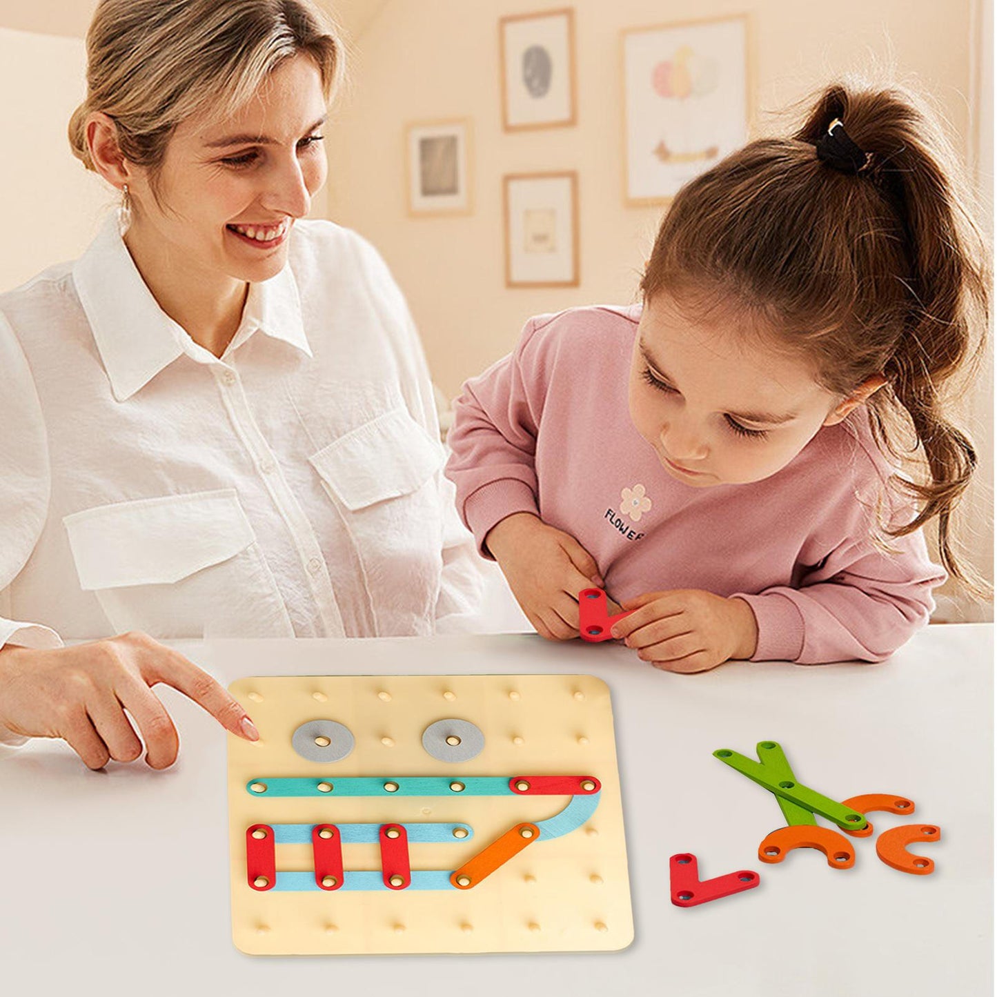 😊  Rompecabezas Montessori , Juguete educativo e interactivo para padres e hijos.