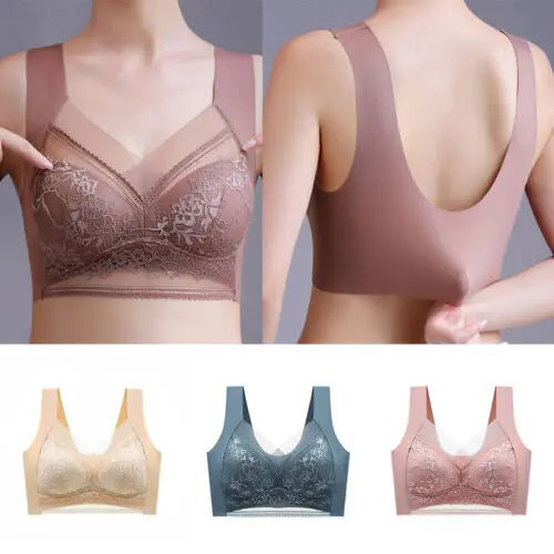💕 Poslední den sleva 50 %【4 ks】【40–110 kg】Pohodlná bezešvá prodyšná podprsenka bez kostic pro plnoštíhlé ženy