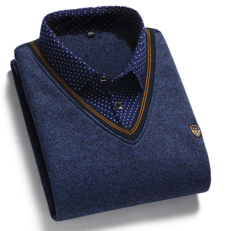 👔 Superventas de invierno [M-4XL] Suéter de punto 2025 con forro polar, grueso y cálido para hombre