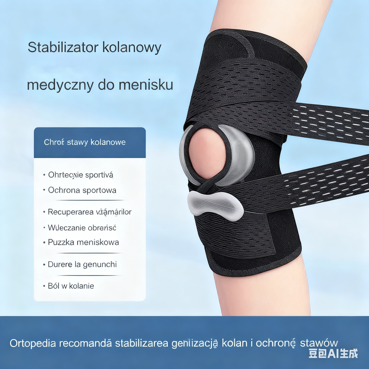🦵Nakolanniki z podwójną sprężyną, odpowiednie do biegania, jazdy na rowerze, innych gier w piłkę i innych sportów
