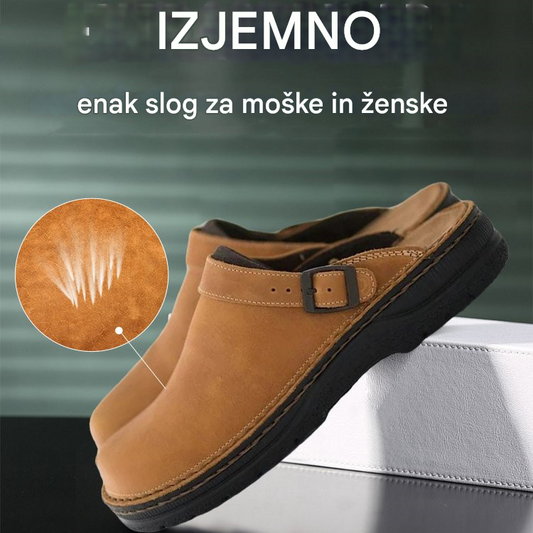 👍😎 [38–48] Visokokakovostni, udobni in lahki moški usnjeni copati