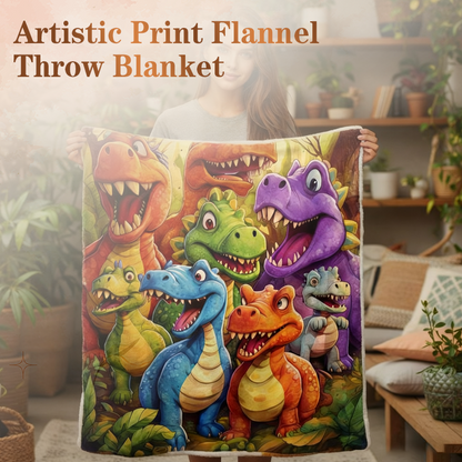 🦖 Franela a cuadros con estampado artístico （Disponibles en varios tamaños）