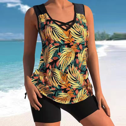 🔥【Poslední den - sleva 50 %!】【S-5XL】🩱 Módní dvoudílné rychleschnoucí plavky s potiskem – pohodlné a stylové, perfektní volba na léto 🌊🌴