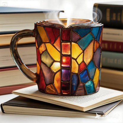 📚 🥤3D oslikana šalica za kavu u obliku knjige
