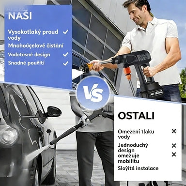 🔥1 sada 9 kusů🔥🚗Multifunkční přenosná vysokotlaká vodní pistole💦