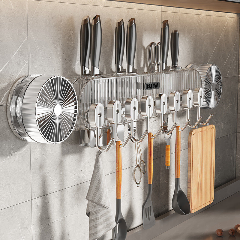 👍Super útil🏆 Soporte de pared multifuncional para cuchillos de cocina con ventosa - No requiere perforación