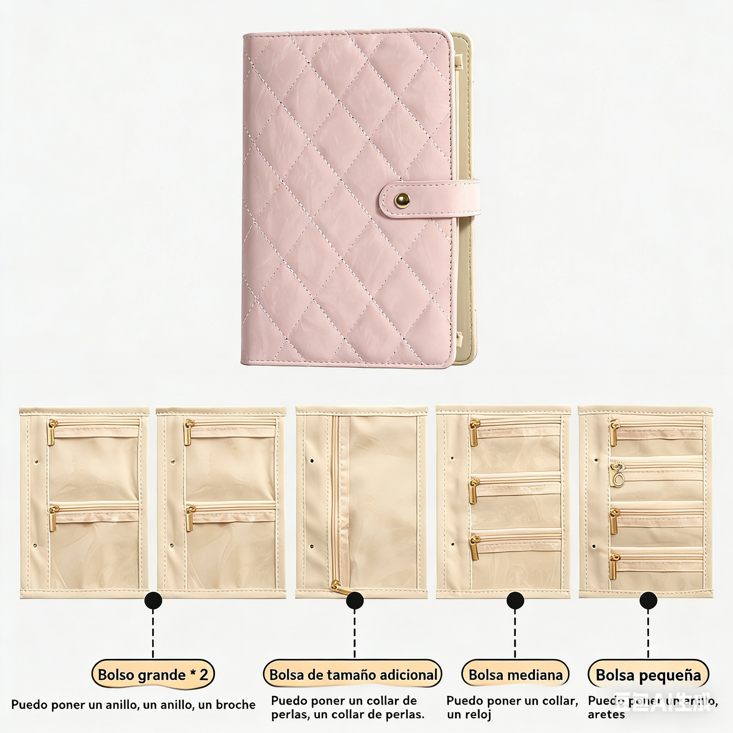 🔥 ¡Oferta del 50% por tiempo limitado! 🔥 Elegante estuche portátil para joyas, práctico para almacenar.