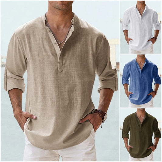 👕😍Utolsó nap – 50% kedvezmény! 【S–5XL】Férfi nyári ing prémium minőségű pamutból és lenből, légáteresztő és kényelmes.