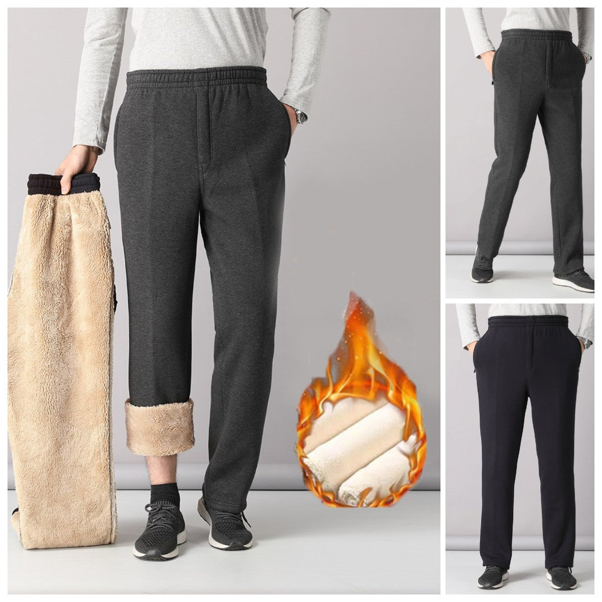 ⏳ 50% popusta 🔥【XL-5XL】Zimske muške kvalitetne nove vunene zadebljane casual hlače