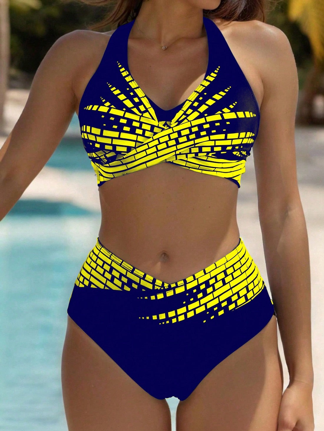 🏖 Nová akční nabídka【L–5XL】Dámské volnočasové zeštíhlující plavky, rychleschnoucí materiál, dvoudílný design