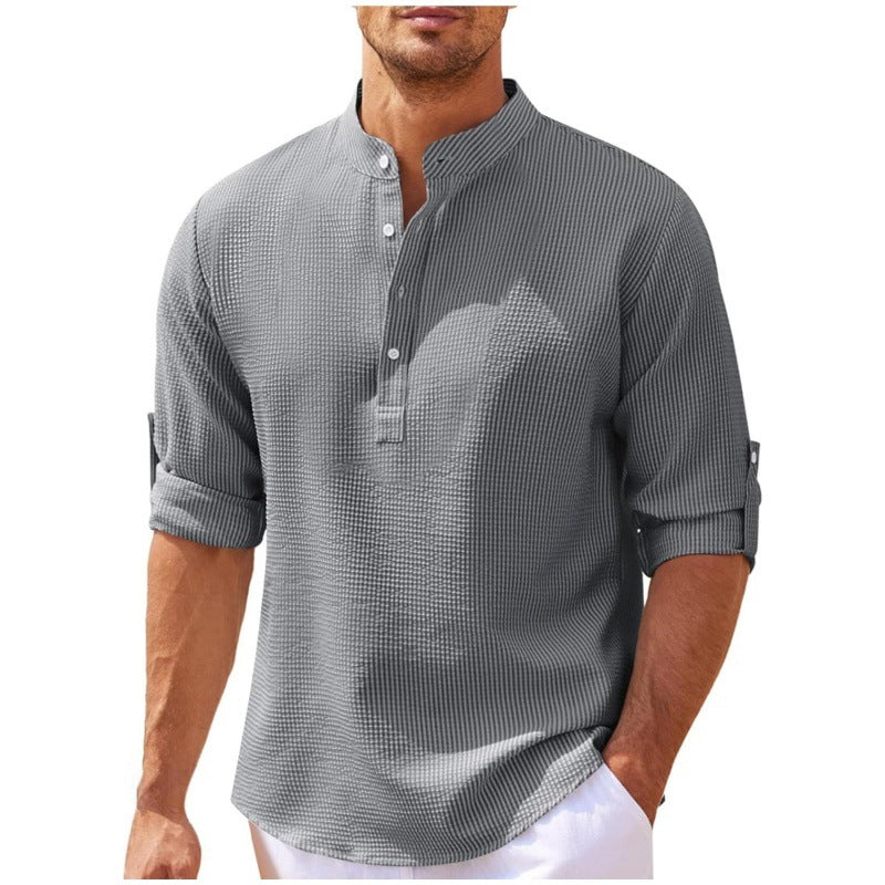 😍 Letní bestseller 🔥【M–3XL】Nová pánská prodyšná bavlněno-lněná košile s krátkým rukávem – pohodlná, lehká a snadno kombinovatelná
