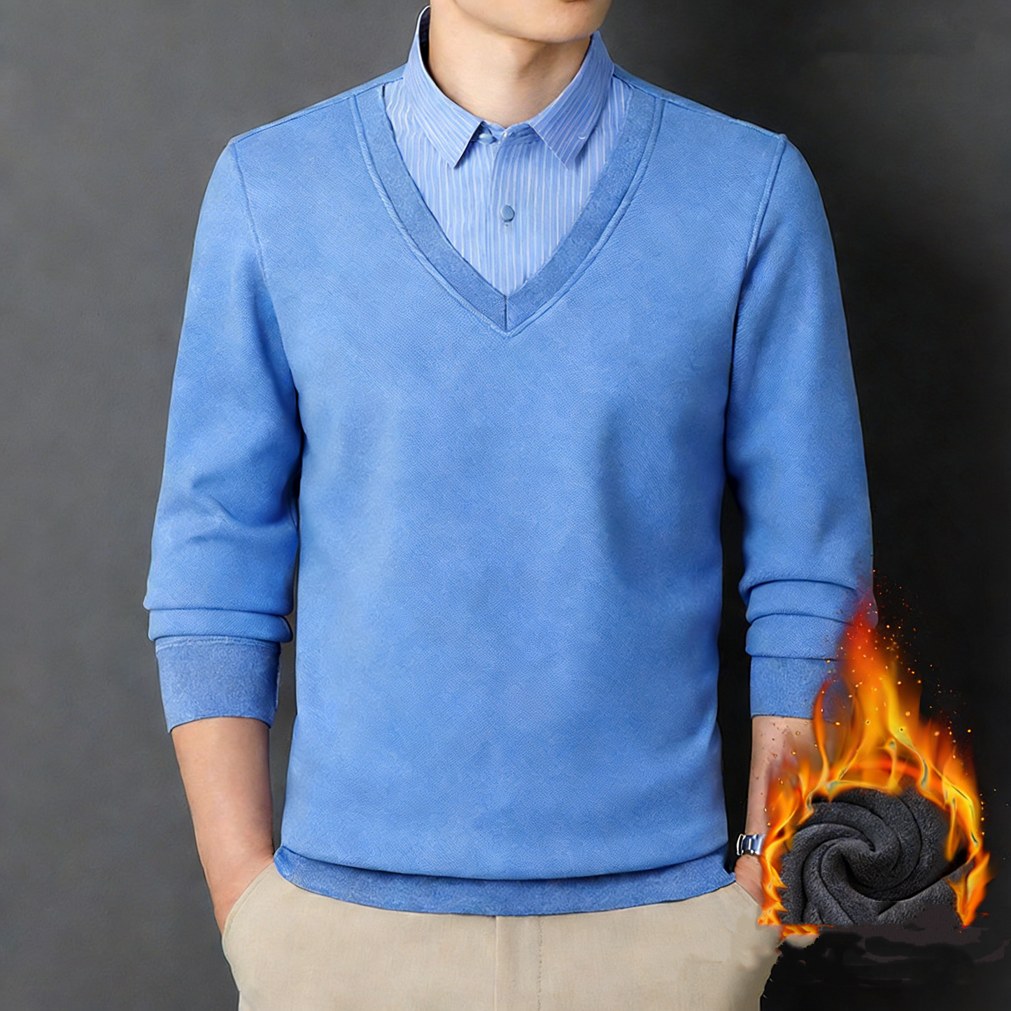 🔥【L-4XL】 Nowa męska zimowa koszula ocieplana, wygodna i uniwersalna