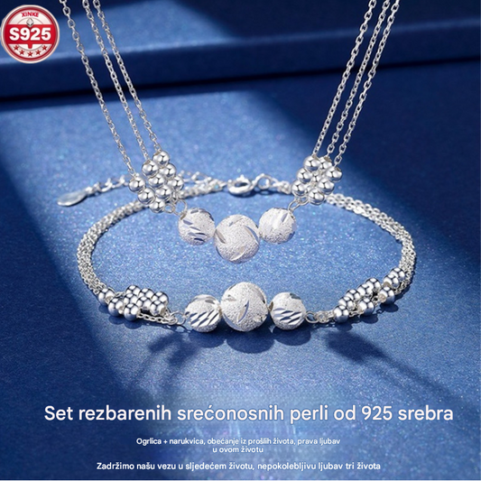 ✨ Lagan i luksuzan ogrlica + narukvica sa sretnim perlama