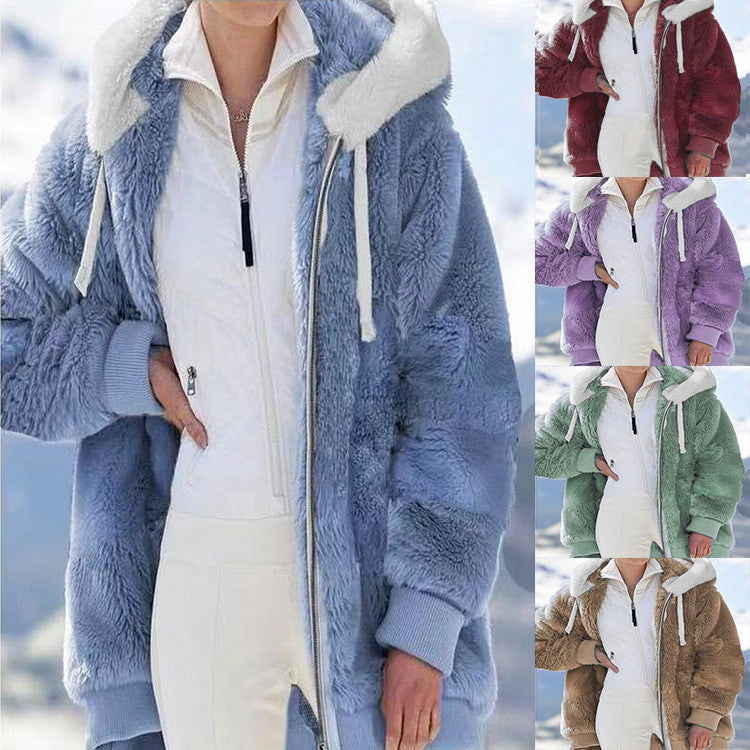 ✨ Zimowy bestseller🔥 [S-5XL] Wysokiej jakości damska ocieplana kurtka z welurowymi wstawkami i paskami – model 2025